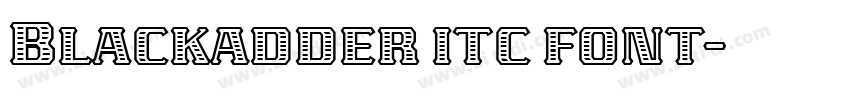 Blackadder itc font字体转换